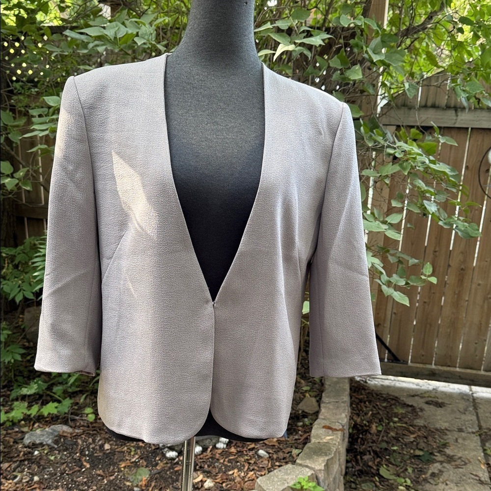 New York and Company Stretch Elegant Taupe Women's Jacket. Size L